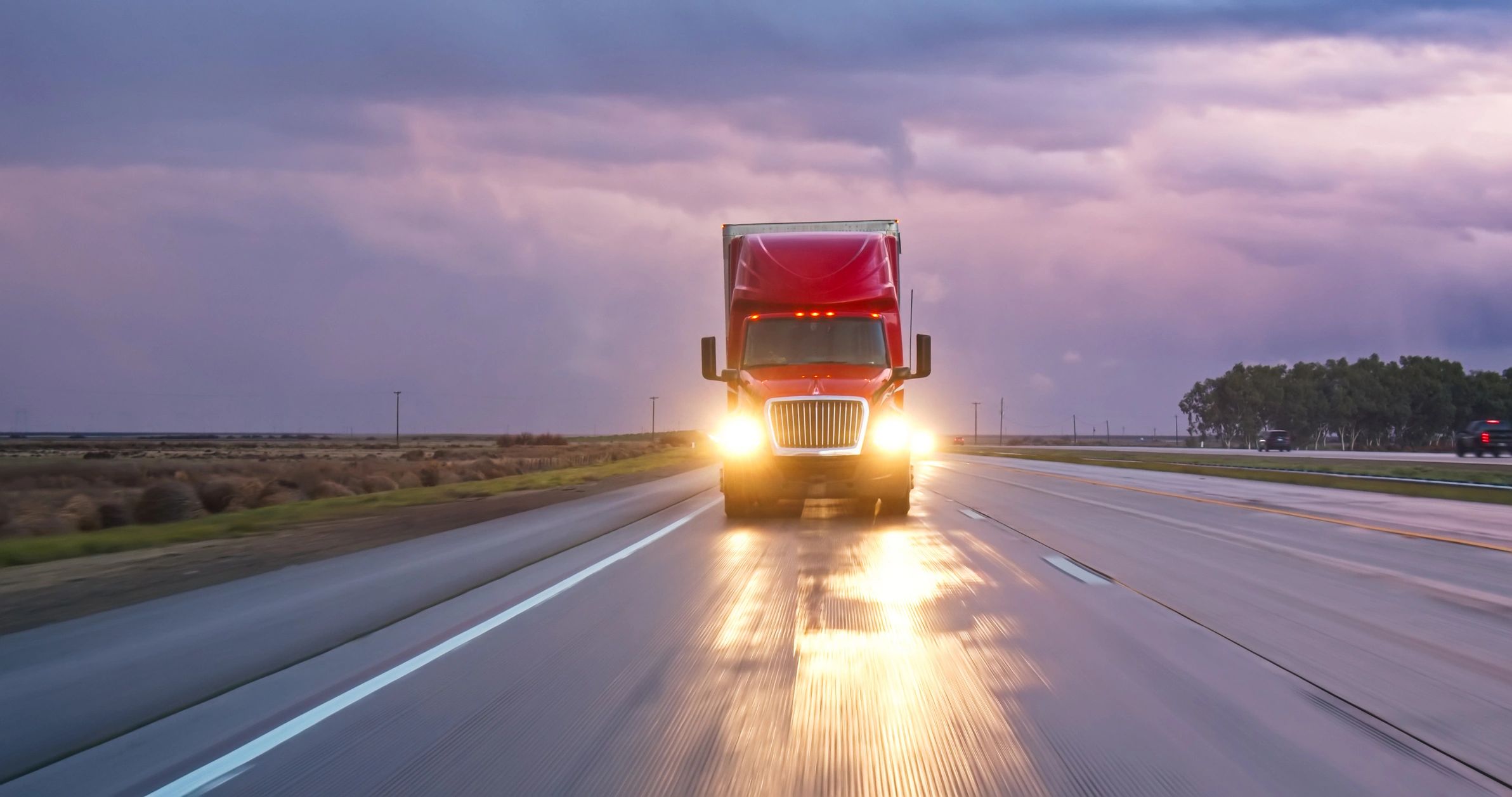 Fuel transport truck on highway